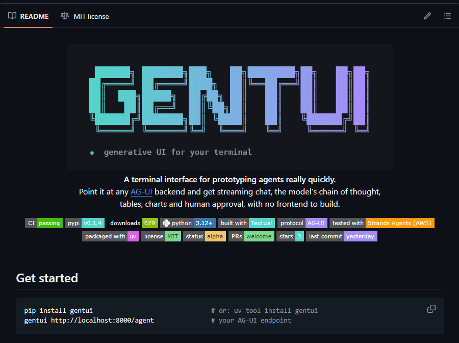 Gentui screenshot 1